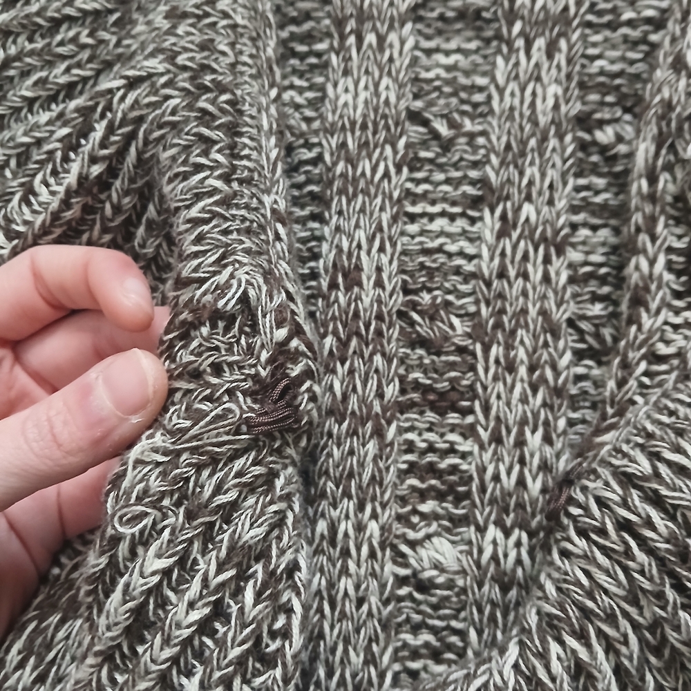 Vintage INC Ruffled Brown Cardigan - Picture 5 of 8